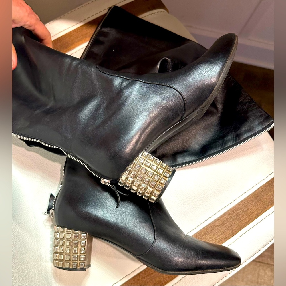 All leather Casadei boots